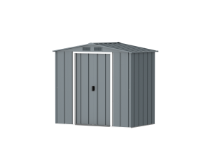 Prime 6×4 Metal Storage Shed – Grey Blue