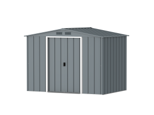 Prime 8×6 Metal Storage Shed – Grey Blue