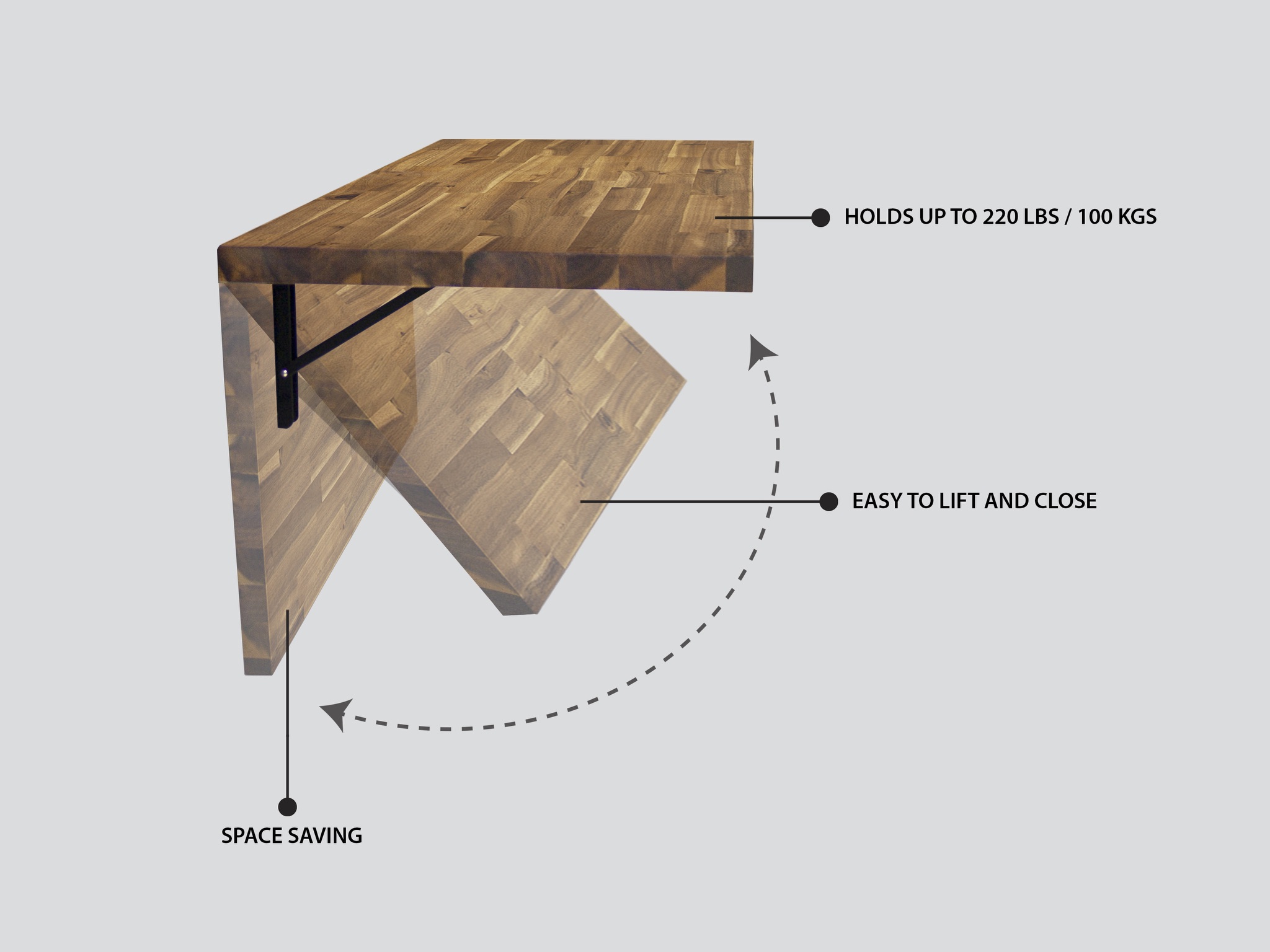 Spence Wall Mounted Folding Workbench / Table/ Desk