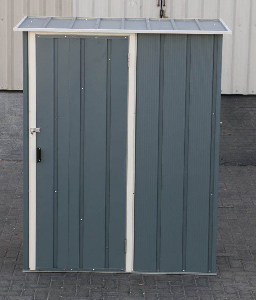 DuraMax Easy-Store 5x3 metal storage shed in Grey Blue - grey blue view 1