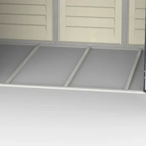 Duramax Ridgeline 8x6 galvanized steel foundation frame detail