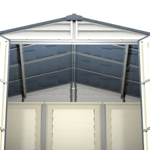 Duramax Ridgeline 8x6 shed metal-reinforced wall and roof support structure