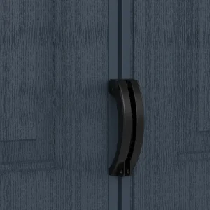 Duramax Ridgeline 8x8 storage shed double-door handle detail
