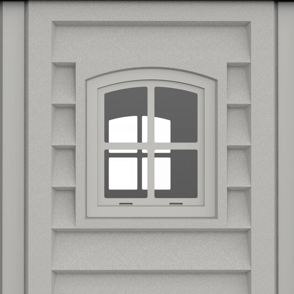 Duramax Ridgeline 8x8 storage shed fixed window detail