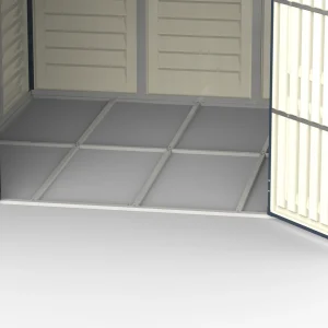 Duramax Ridgeline 8x8 storage shed galvanized steel foundation frame detail