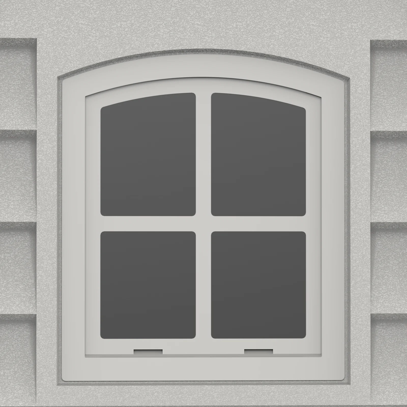 Close-up of one fixed window on the Duramax RidgeLine 10.5' x 8' vinyl storage shed