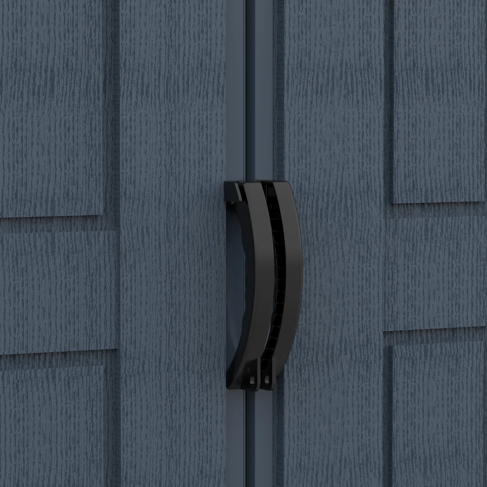 Close-up of the RidgeLine Dark Grey double-door handles