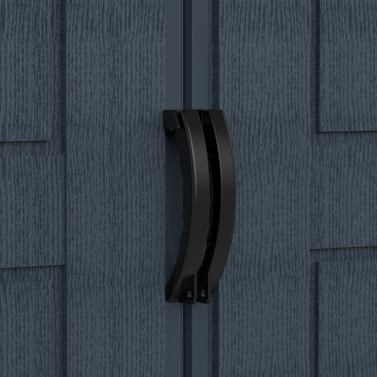 Close-up of the RidgeLine Dark Grey double-door handles