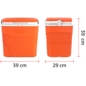 ChillBox 24L Orange with Dimensions