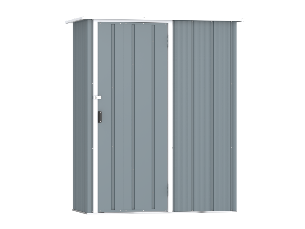 DuraMax Easy-Store 5x2 metal storage shed in current gray/blue finish - gray view 1