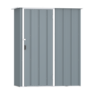 DuraMax Easy-Store 5x2 metal storage shed in current gray/blue finish - gray view 1