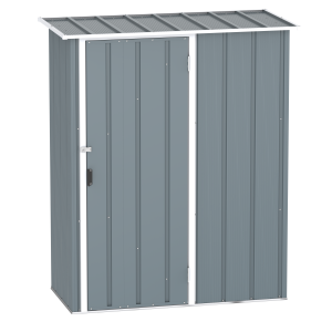 DuraMax Easy-Store 5x2 metal storage shed in current gray/blue finish - gray view 2