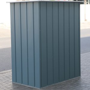 DuraMax Easy-Store 5x3 metal storage shed in Grey Blue - grey blue view 2