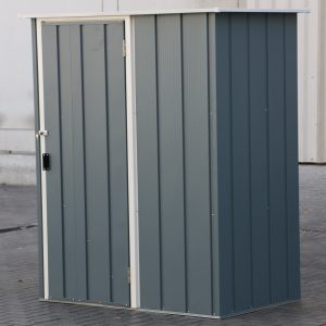 DuraMax Easy-Store 5x3 metal storage shed in Grey Blue - grey blue view 3