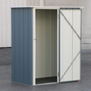 DuraMax Easy-Store 5x3 metal storage shed in Grey Blue - grey blue view 4
