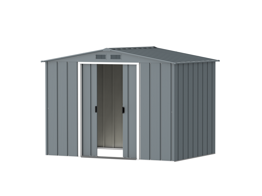 Prime 8x6 Metal Storage Shed - Grey Blue | Duramax