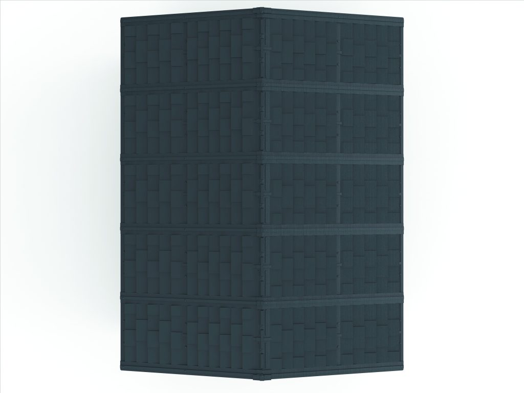 Top view of the DuraMax WoodBridge II 10.5x13 vinyl storage shed, Menards model 40334
