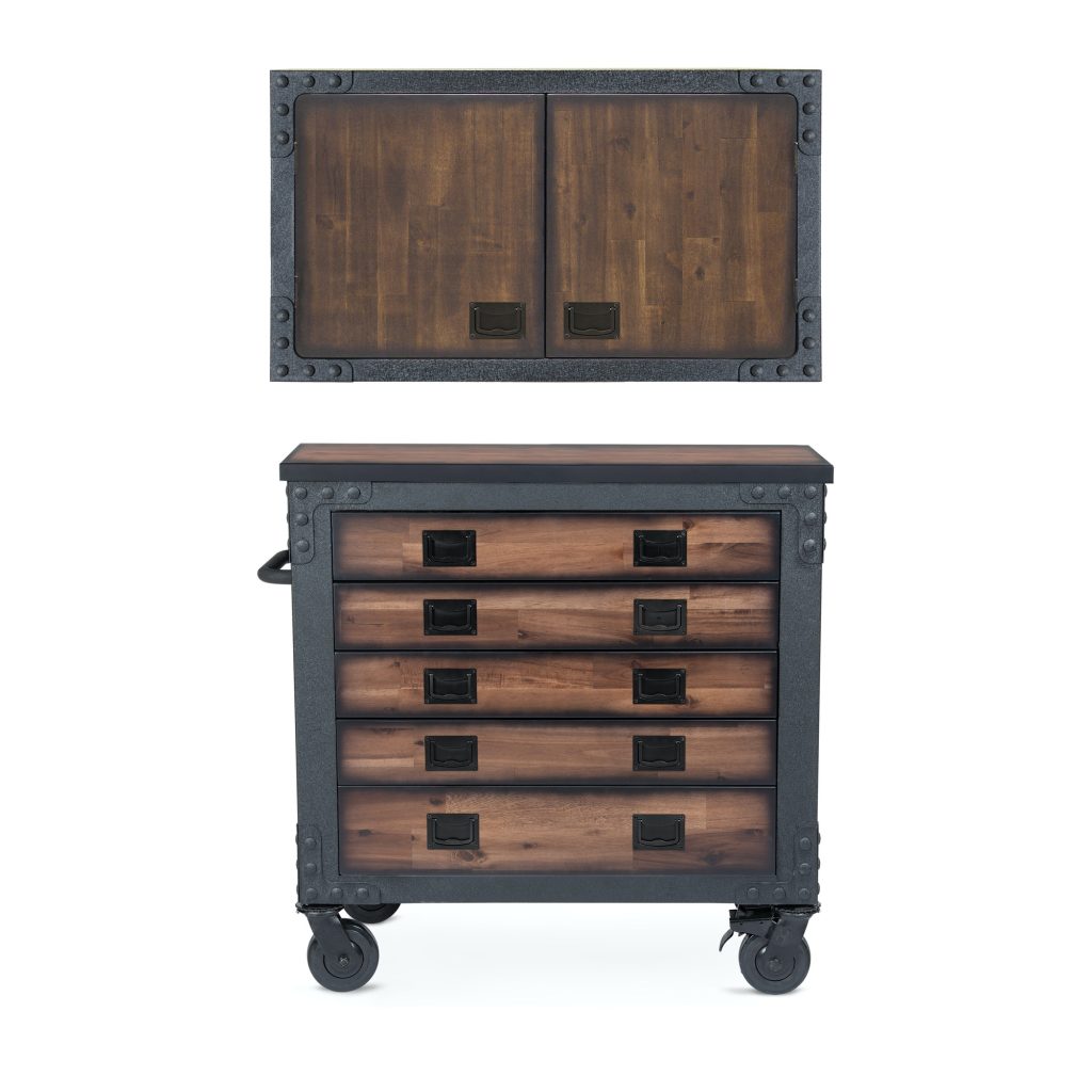 2-Piece Garage Storage System with Tool Chest & Wall Cabinet