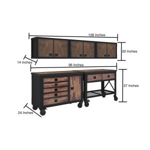 Duramax 68206 workbench tool chest and wall cabinet storage system detail