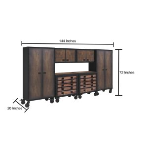 Duramax 68207 tool chest wall cabinet and freestanding cabinet storage system detail