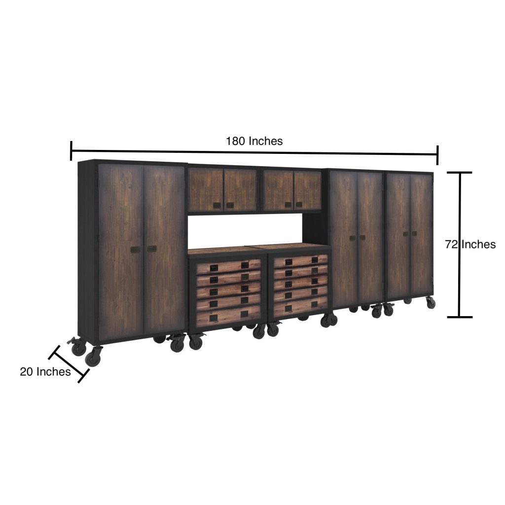 Duramax 68208 garage storage system layout view