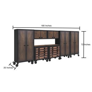 Duramax 68208 garage storage system layout view