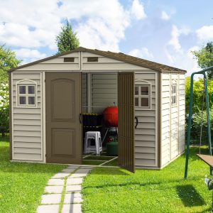 Duramax WoodSide 10.5x8 vinyl storage shed product view