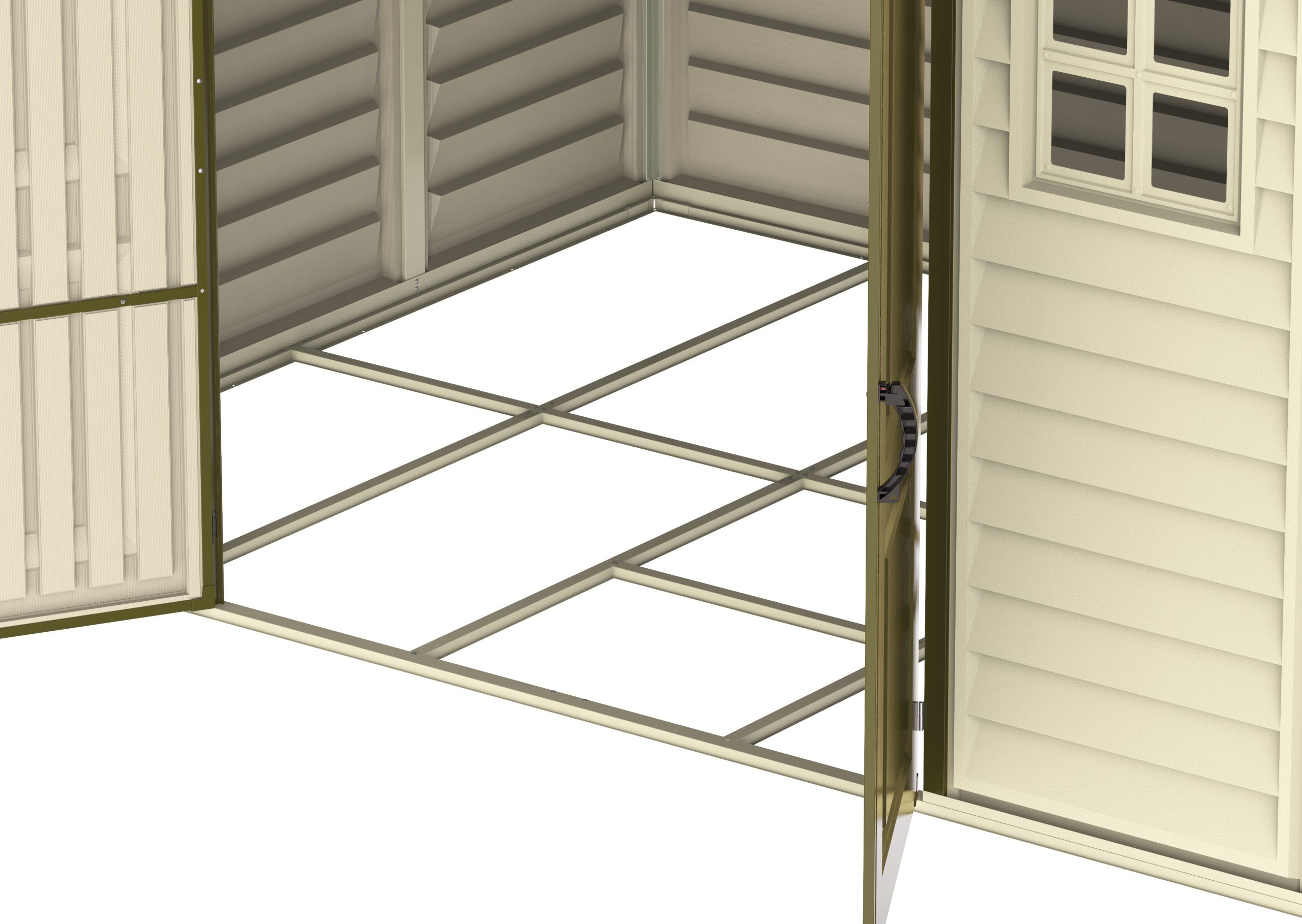 WoodSide 10.5x8 Vinyl Storage Shed | DuraMax