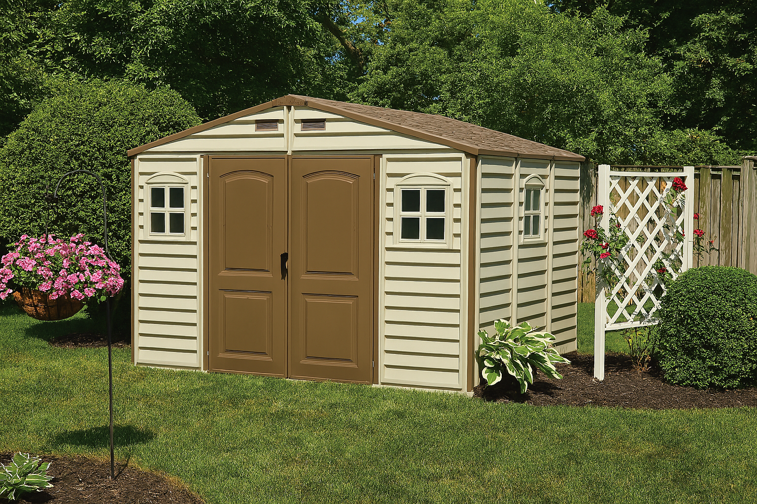 WoodSide 10.5x8 Vinyl Storage Shed | DuraMax