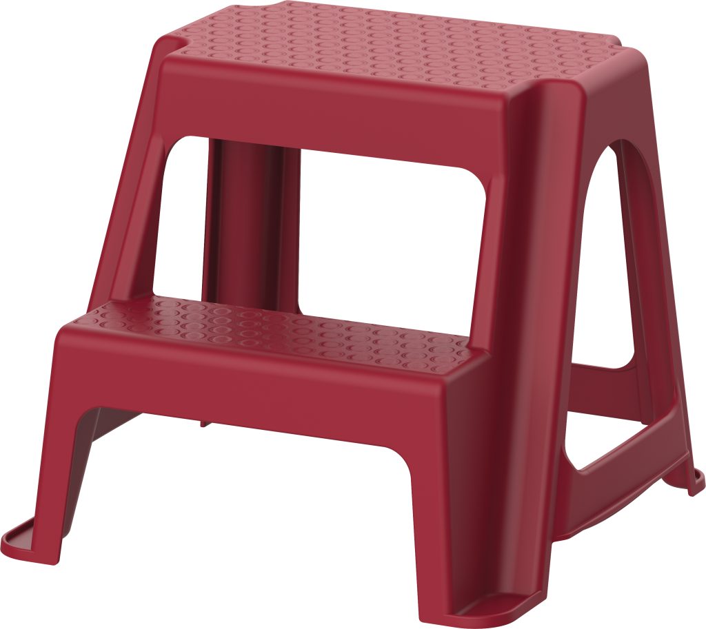 Ladder Stool Dark Red