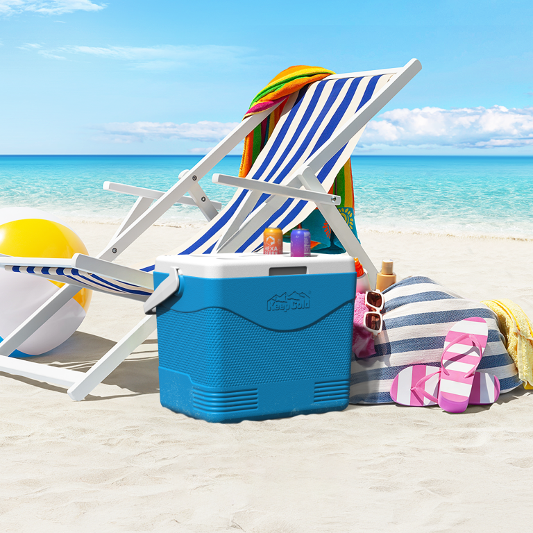 Duramax insulated icebox and cooler in an outdoor lifestyle setting