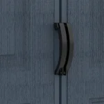 Close-up of the dark grey RidgeLine double doors and central black door handles