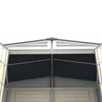 Interior close-up of the RidgeLine shed roof area showing structural support components
