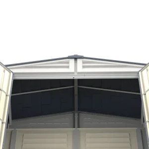 Interior close-up of the RidgeLine shed roof area showing structural support components