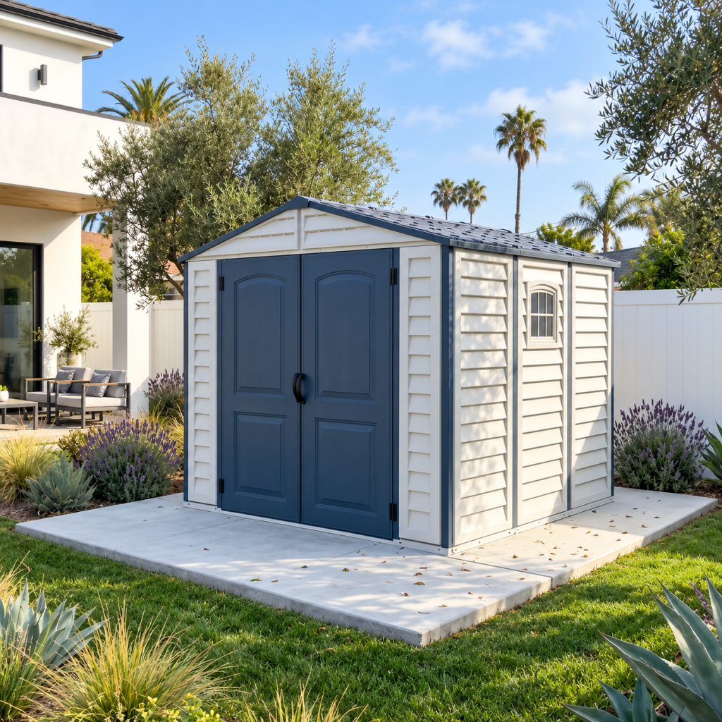 Duramax RidgeLine Series vinyl storage sheds