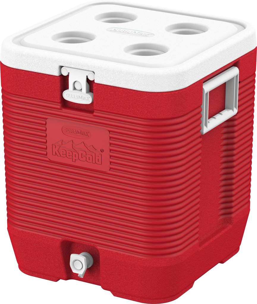Duramax Square Cooler 35L in Red