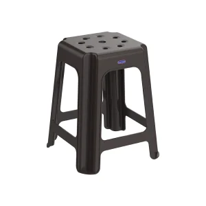 Square Stool Dark Brown
