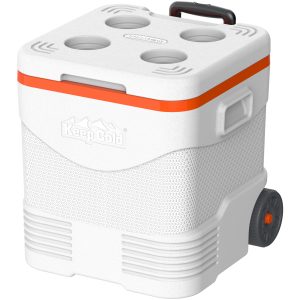 Duramax Trolley Icebox 30L in White and Orange