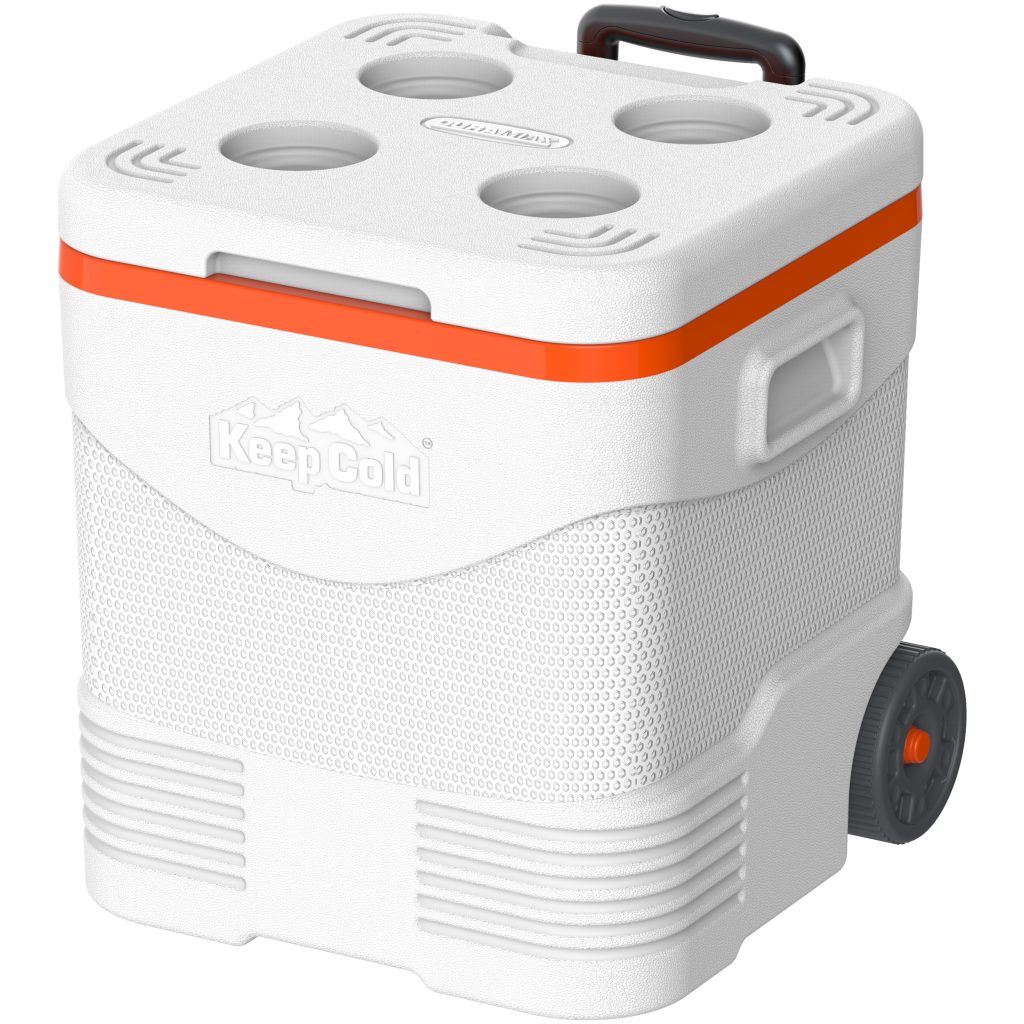 Trolley Icebox 45L White and Orange