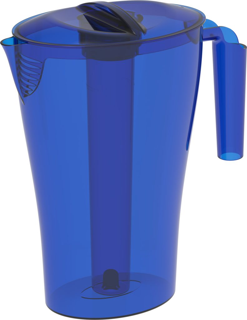 Water Jug 2.5L with Ice Holder Blue